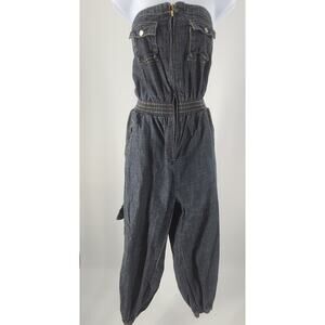 Baby Phat vintage Denim jumpsuit Y2K women's Size 9 strapless cargo streetwear